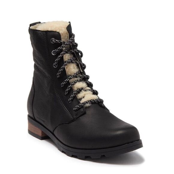 Sorel | Emelie Shearling Short Lace Up Boots - Picture 1 of 10